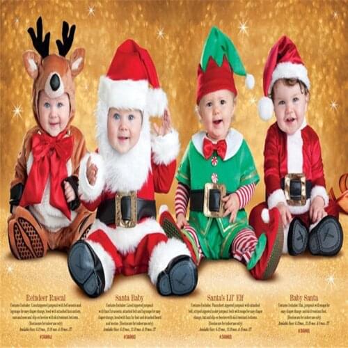 Baby Christmas Clothes 4PCS Newborn Infant Baby Santa Christmas Tops+Pants+Hat+Socks Outfit Set Costume Xmas Winter Clothing U3