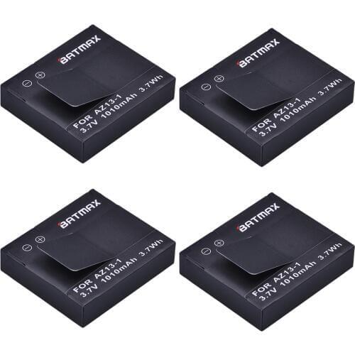 For 4Pcs Original Xiaomi Yi Batteries AZ13-1 Akku 1010mAh Li-ion Battery for Xiaomi yi Action Camera Sport Camera Accessories