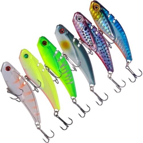Fishing Lures 20g 7cm Plastic Submerged VIB Hard Artificial Bait with Lead Block Sinking Jig Wobblers Crankbait Fishing Tackle
