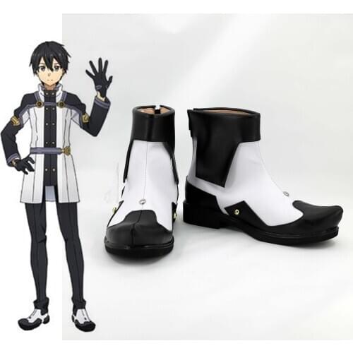Japanese Anime Sword Art Online Cosplay Boots Ordinal Scale Kirito Kirigaya Kazuto Cosplay Boots shoes Custom made any size