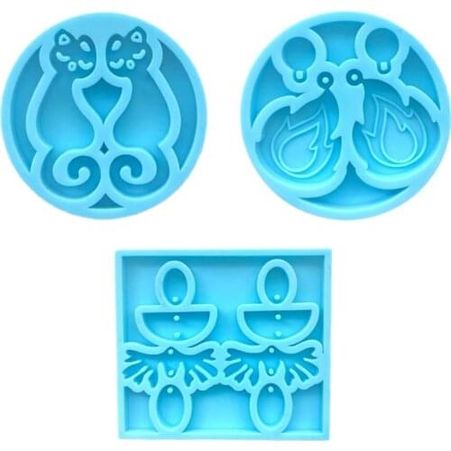 Earrings Epoxy Resin Mold Jewelry Pendant Ear Drop Dangles Silicone Mould DIY Crafts Ornaments Casting Tool