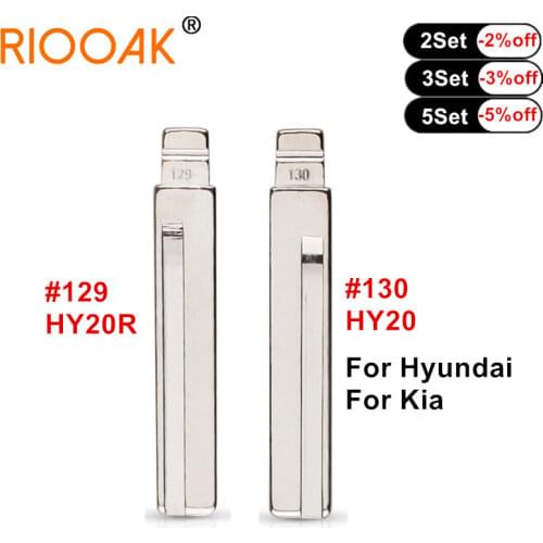 5pcs Replacement Car Key Blade #129 HY20R Blank Key Uncut Blade Car-styling for Kia For KD VVDI Remote