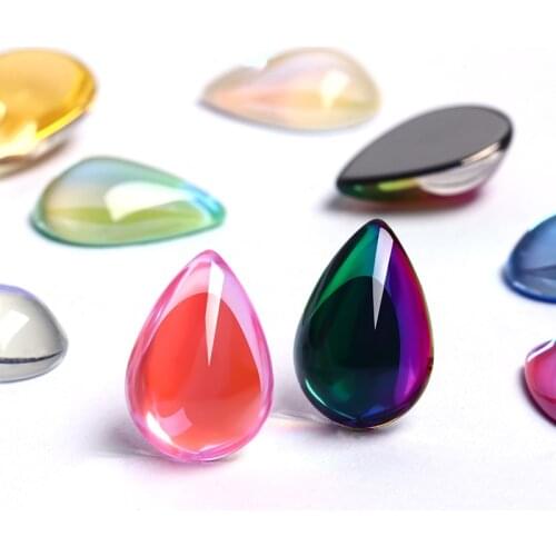 10x14mm Flatback Rhinestones For Nails Tear Drop Shape Glass Strass Colorful Glue On Nails Strass Drop art Crafts Rhinestones