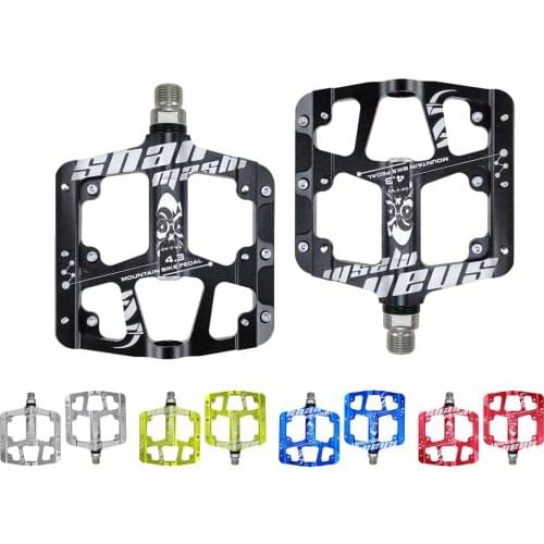 Bicycle Pedals 3 Bearings S-type Wide Platform Bike Pedal Aluminum Alloy Ultralight Non-slip Pedal With 6 Cleats For Cycling