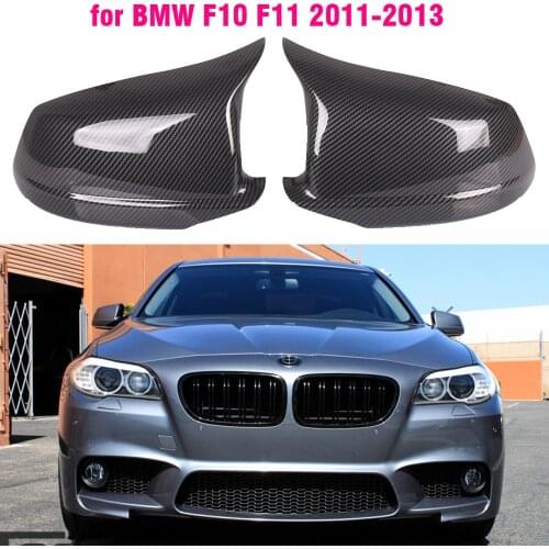 For BMW 5 Series F10 F11 2010-2013 Car Rearview Mirror Cover Side Wing Protect Frame Covers Carbon Fiber Style Trim Shell