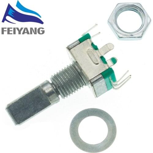 10pcs Rotary encoder,code switch/EC11/ audio digital potentiometer,with switch,5Pin, handle length 20mm