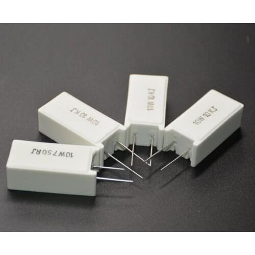 10pcs RX27-5 SQM Vertical Cement Resistor resistance 10W 0.1/0.5/1/1.5/2/3.5/3.9/4.7/5.1/5.6/6.8/7.5/8.2/10/12R-100K Copper foot