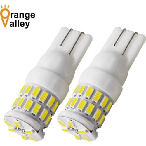 100PCS T10 W5W LED 194 168 Ceramic Car Interior Lights Wedge Door Instrument Side Bulb Plate Light Auto Lamp DC 12V