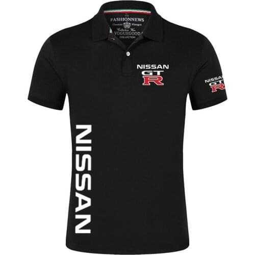 2021 Nissan GTR New Summer Print Man Polo Casual Harajuku Cotton Custom Shirt Comfortable Short Sleeve High Quantity Tops