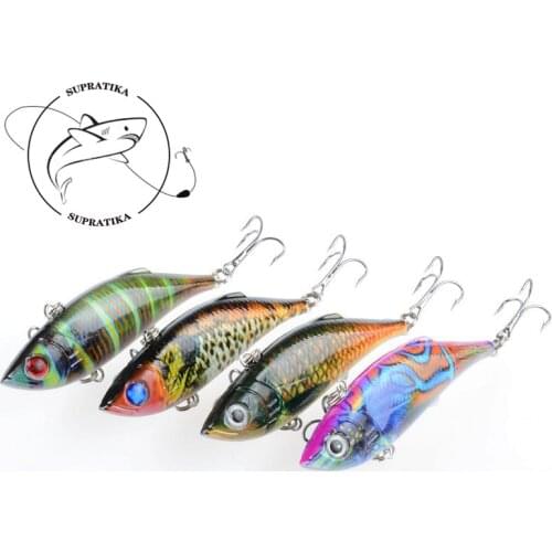 4Pcs/lot 8cm 11.8g Wobblers Crankbait VIB Plastic Fishing Bait Lures Isca Artificial Hard Bait For Sea River Fishing Tackle