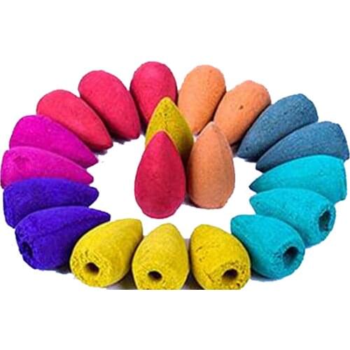 40pcs Smoke Tower Cone Bullet Backflow Incense Hollow Cones Lavender Aromatherapy Accessories Soothing Spirits Spirit