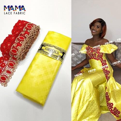 5+5 Yards 2021 Latest African Lace High Quality Ribbons For Crafts And Basin Riche Gambia Wedding Women Dress Material