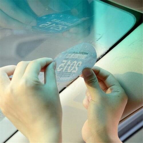 3 Pcs Car Electrostatic Stickers Front Gear Sign Stickers Car Sticker Treasure Free Tear Car Annual Inspection Stickers