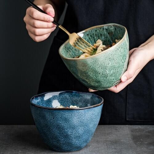 CHANSHOVA 6 inch Personality Kiln change Ceramic noodle bowl dessert bowl China porcelain Tableware H154