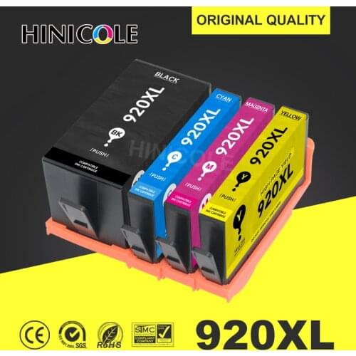HINICOLE Full Ink Cartridge for HP920 for HP 920 XL Inkjet Officejet 6000 6500 6500A 7000 7500 Printer Ink Cartridges