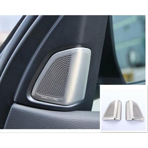 For BMW X5 F15 2014-2017 Stainless Steel Audio Speaker Tweeters Cover Trim