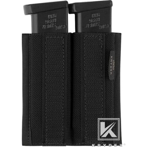 KRYDEX Pistol Double Magazine Insert Pouch For Micro Fight MK3 MK4 Chest Rig Spiritus Style Elastic Built-in Magazine Holder BK