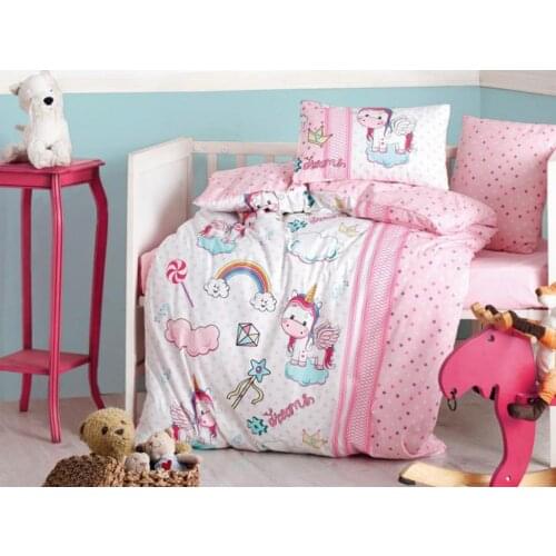 Cotton Box Baby bed Set Unicorn Pink