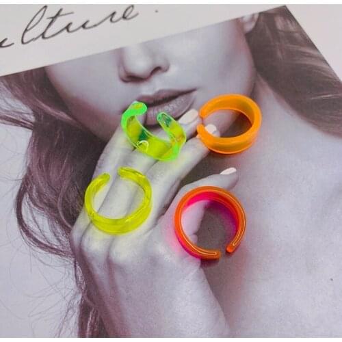 Colorful Geometric Rings Irregular Open Rings For Women Party Jewelry Trendy Ring Ins Ring Jewelry Acrylic Ring Vintage Ring