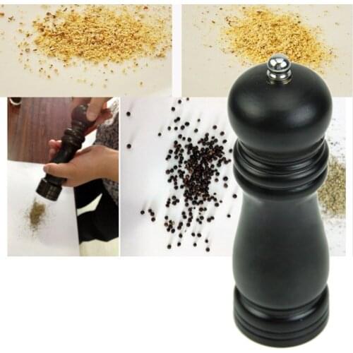 Kitchen Gadgets Pepper Grinder Classical Wooden Pepper Spice Salt Mill Grinder Muller Tool Hand Movement Manual Pepper Mills