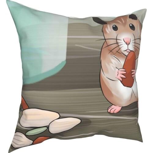 Little animal hamster decoration cushion cover animal cute pet 45 cm linen pillow house culture home decoration pillow case