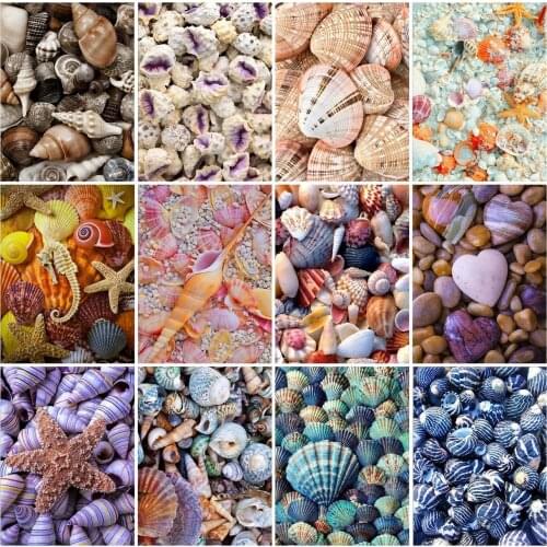 PDMDOG 5D DIY Diamond Painting Shell Full Square Round Diamond Embroidery Landscape Picture Cross Stitch Kit Wall Decoration