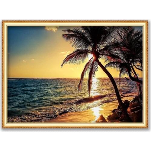 Nature DIY Embroidery 11CT Cross Stitch Kits Needlework Craft Set Printed Canvas Cotton Thread Home Decoration For Living Room