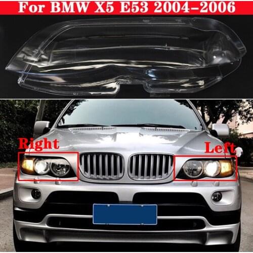 For BMW X5 E53 2004-2006 Car Front Headlight Lens Cover Auto Shell Headlamp Lampshade Head light Lamp Covers Lampcover Glass