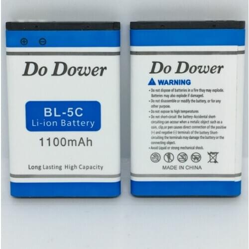 Original Do Dower BL-5C Battery for Nokia 1000 1010 1100 1108 1110 1111 1112 1116 BATTERY BL5C BL-5CA BL-5CB BL 5C