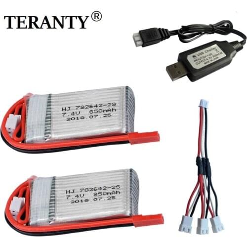 Original 7.4v 850mah lipo battery For WLtoys V912 V262 V353 BQ202 Remote Control Drone Quadcopter Helicopter Spare Parts