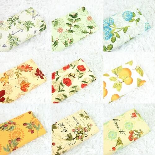 Half Meter Plant 100% Cotton Cartoon Print Fabric Smudge Handmade DIY Bag Garment Dress Children Cloth 300g/m
