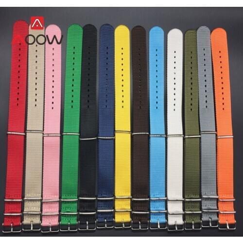 18mm 20mm 22mm NATO Woven Nylon Strap ZULU Canvas Watchband Men Women Replacement Bracelet Band Watch Accessories