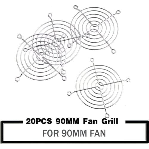 20 Pieces 90mm Fan Grills Protection Net 90x90mm Metal Mesh for 90mm9cm Fan Protecntion Finger Protection Net