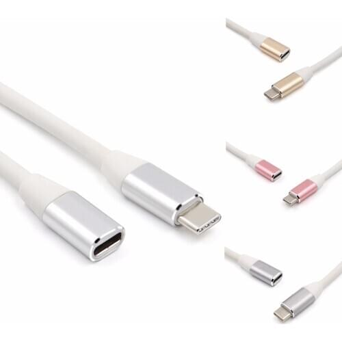 SOONHUA USB Type C Extension Cable USB 3.1 Data Video 1M Cable USB-C Male to Female Extending Wire Extender Cord Connector