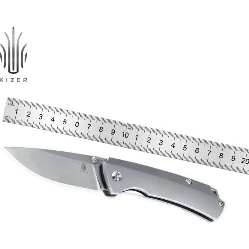 Kizer titanium knife hunting T1 KI3490 top brands survival knives high quality pocket knife for edc hand tool