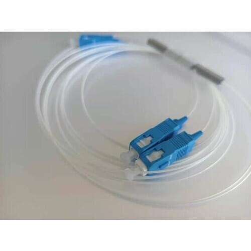 Fiber Optical PLC Splitter SC 1 : 2 Mini steel tube type 1x2 0.9mm Fiber Opitc Splitter SC/UPC Connector Free Shipping
