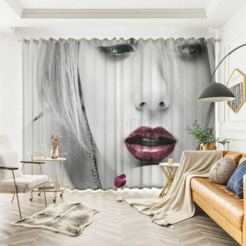 Adult Home renovation Install Curtain Sexy Girl Blackout Curtain Bedroom Living Room Simple Abstract European Style Decoration