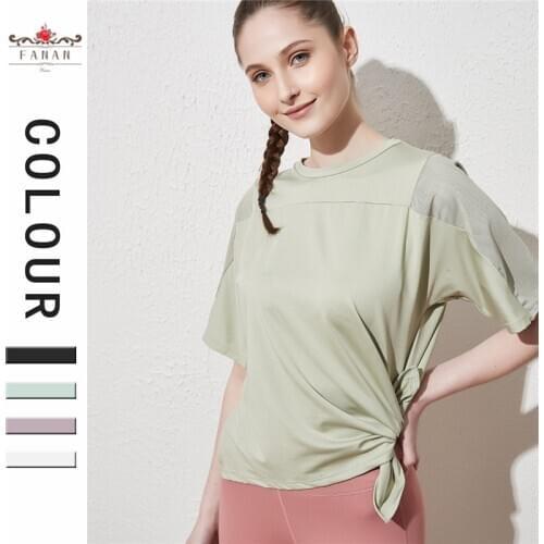 Women Loose Yoga Shirts Fitness Sports Short Sleeve Workout Yoga Tees Tops Mesh Breathable Quick Dry Soft Gym Women T-Shirts