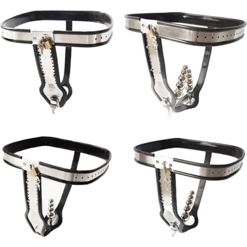 Manyjoy Female Chastity Belt With Shield Stainless Steel Device Plug T-Back Design
