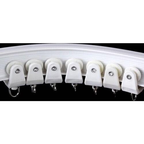 1/3 Meter Window Curtain Track Mute Flexible U-Shaped Soft Plastic Curtain Track Rail For Home Straight Bay Windows Decoration