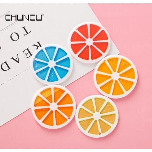 10PCS Resin Lemon Charms 35mm Sweet Transparent Colorful DIY Jewerly Making With Hole Keychain Accessoreis Fruit Charm Wholesale