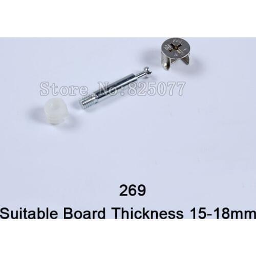 100PCS 3 In 1 Furniture Connecting Suitable Board Thickness 15-20mm Woodworking Accessories KF1023