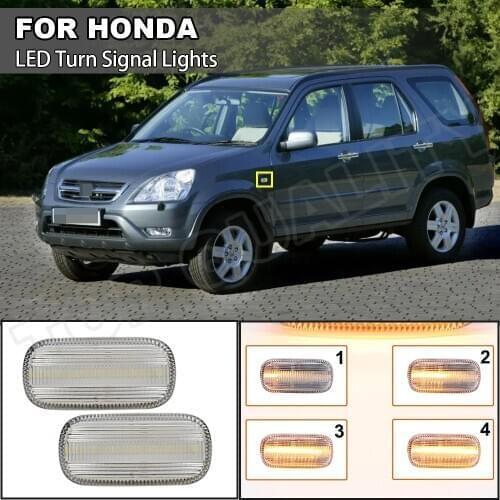 2X For Honda CRV Accord Civic Jazz Fit Stream Integra DC5 City Odyssey Acura LED Dynamic Side Marker Turn Signal Light Repeater