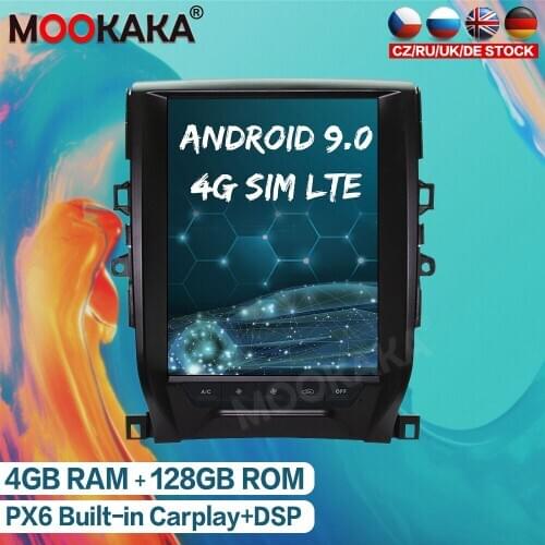 4+128GB Tesla Vertical Screen Android 9.0 Car Multimedia Player For Toyota Mark X Reiz 2011-2018 GPS Navi Radio Stereo Head Unit