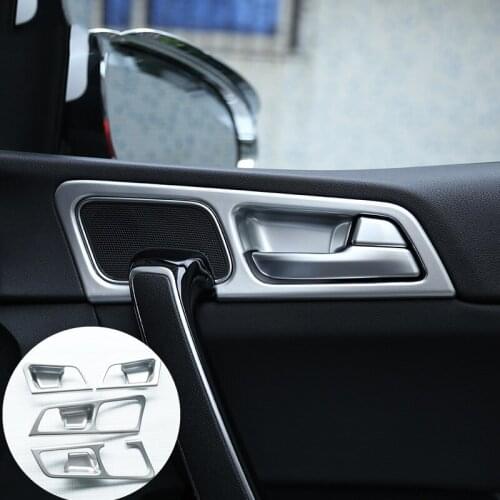 4 Pcs LHD Chrome Inside Door Handle Frame Trim Cover For Kia Sportage QL 2016 2018 Styling Interior Decoration Accessories