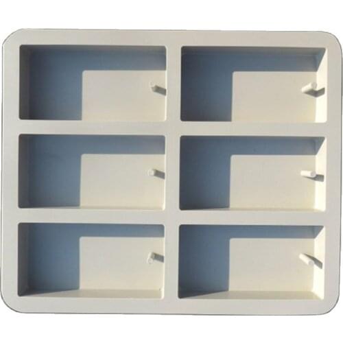 6 Holes Rectangle Silicone Cake Mold Bakeware Home Baking Cake Pans Chocolate Candle Mold E681