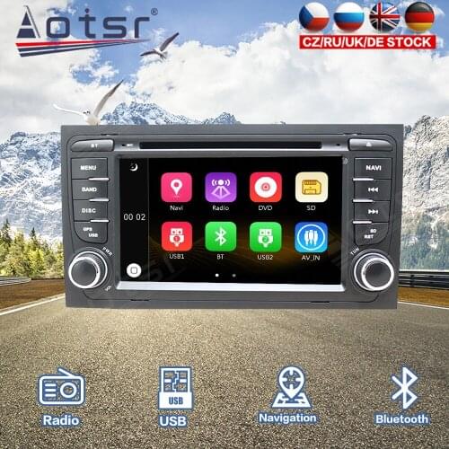 For Audi A4 Windows CE MTK 3360 32G GPS Car Multimedia Player Stereo Head Unit Audio Radio Tuner Navigtion Mirror Link Bluetooth