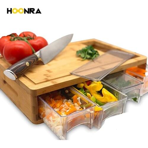 HOONRA Bamboo Cheese Board Bread Pizza Tray Multifunction Charcuterie Board For Kitchen Cooking Tools Dinner Plate