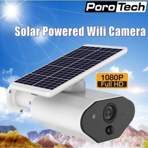 Wireless WIFI Solar Powered IP Camera HD 1080P PIR Detection Waterproof Outdoor Security Camera with Rechargeable Battery L4