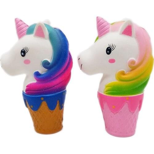 Unicorn Squishes Cup Big Slime Ice Cream Squishy Cartoon Galaxy Slow Rising Squeeze Antistress Toys Hobbies Kids Stress Relief